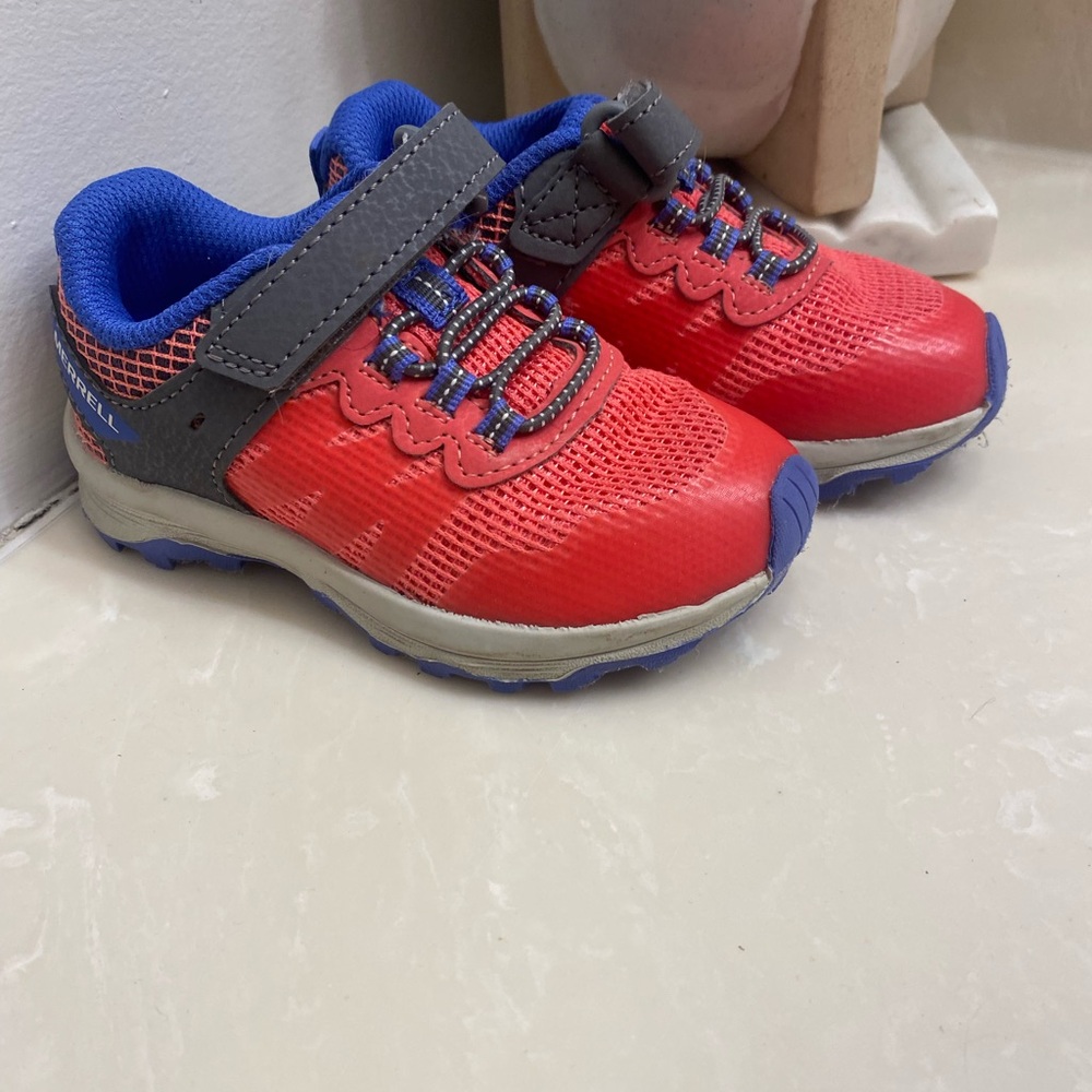Merrell Pink and Purple Toddler Shoes with Velcro Strap